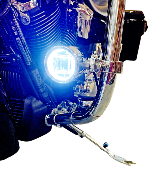 CUSTOM DYNAMICS Fog Light - Chrome - Clear Lens PB-FOG-TKE-C