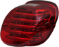 CUSTOM DYNAMICS Taillight - with Top License Plate Illumination Window - Red PB-TL-LPW-R