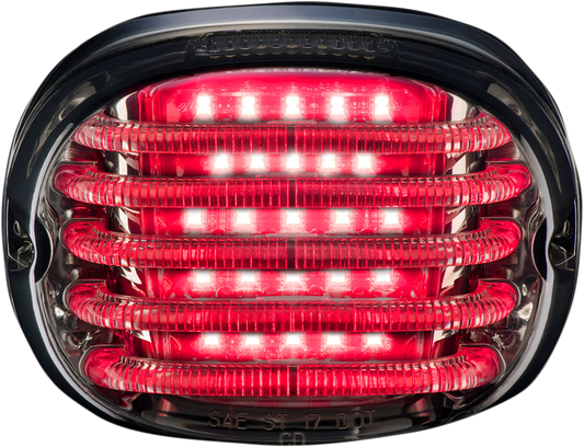 CUSTOM DYNAMICS Taillight - with Top License Plate Illumination Window - Smoke PB-TL-LPW-S