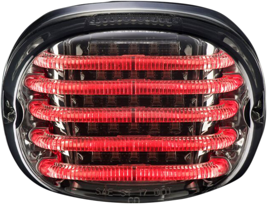 CUSTOM DYNAMICS Taillight - with License Plate Illumination Window - Smoke PB-TL-SBW-S