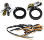 CUSTOM DYNAMICS Turn Signals with Daytime Running Light - 37 mm - Black WA-37-AW-BS