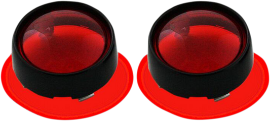 CUSTOM DYNAMICS Bullet Signal Lenses - Black/Red PB-B-BEZ-BR