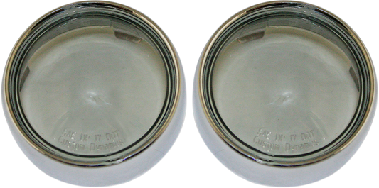 CUSTOM DYNAMICS Bullet Signal Lenses - Chrome/Smoke PB-B-BEZ-CS