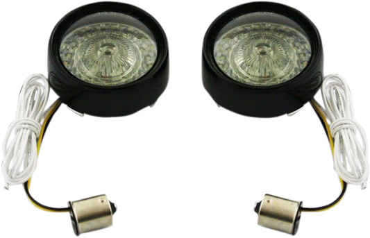 CUSTOM DYNAMICS Bullet Turn Signal - 1156 - Gloss Black - Smoke Lens PB-BB-AW-1156BS