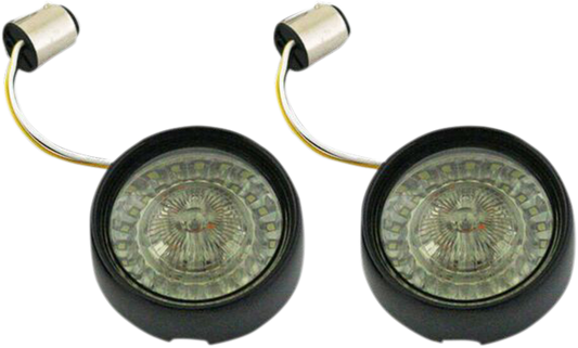 CUSTOM DYNAMICS Bullet Turn Signal - 1157 - Gloss Black - Smoke Lens PB-BB-AW-1157BS