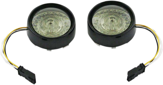 CUSTOM DYNAMICS Bullet Turn Signal - JAE CVO - Gloss Black - Smoke Lens PB-BB-AW-JAEBS
