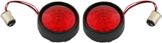 CUSTOM DYNAMICS Bullet Turn Signal - 1157 - Gloss Black - Red Lens PB-BB-RR-1157BR