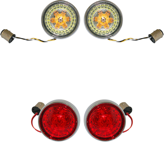 CUSTOM DYNAMICS Full Bullet Turn Signal Conversion Kit - Chrome PB-BCM-BB-C