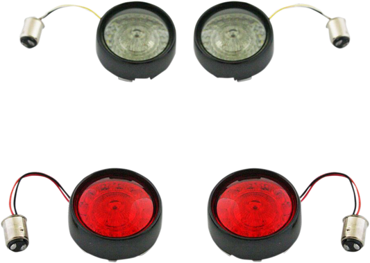 CUSTOM DYNAMICS Full Bullet Turn Signal Conversion Kit - Black PB-BCM-BB-B