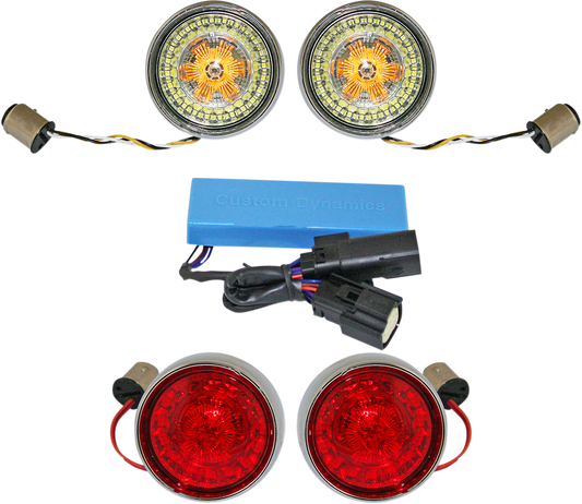 CUSTOM DYNAMICS Full Bullet Turn Signal Conversion Kit - Chrome PB-SS-BB-C