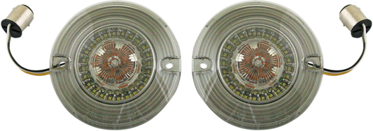 CUSTOM DYNAMICS Front Turn Signal - White/Amber LEDs PB-AW-1157-T