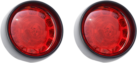 CUSTOM DYNAMICS Bullet Turn Signal - 1156 - Gloss Black - Red Lens PB-BB-R-1156BR