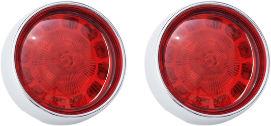 CUSTOM DYNAMICS Bullet Turn Signal - 1156 - Chrome - Red Lens PB-BB-R-1156CR