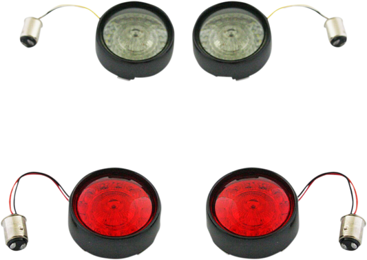 CUSTOM DYNAMICS Full Bullet Turn Signal Conversion Kit - Black PB-BCM2-BB-B