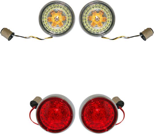CUSTOM DYNAMICS Full Bullet Turn Signal Conversion Kit - Chrome PB-BCM2-BB-C