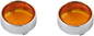 CUSTOM DYNAMICS Bullet Signal Lenses - Chrome/Amber PB-B-BEZ-CA