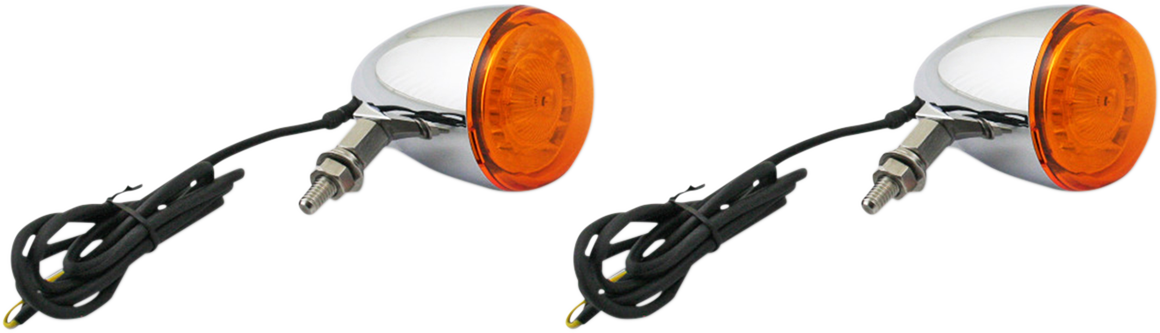 CUSTOM DYNAMICS ProBEAM® Turn Signals - Chrome/Amber - Universal PB-UNV-TS-A-C