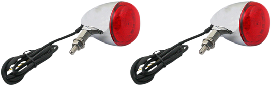 CUSTOM DYNAMICS ProBEAM® Turn Signals - Chrome/Red - Universal PB-UNV-RTS-R-C