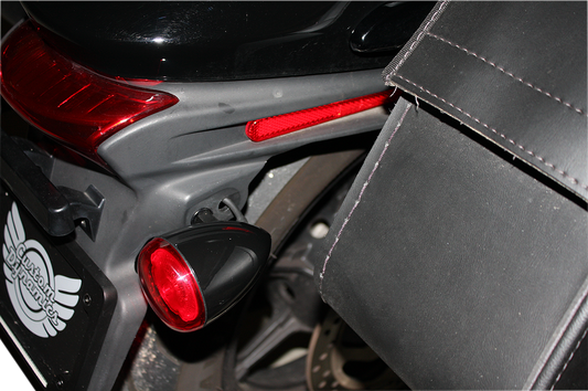 CUSTOM DYNAMICS ProBEAM® Turn Signals - Gloss Black/Red - Universal PB-UNV-RTS-R-B