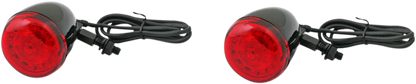 CUSTOM DYNAMICS ProBEAM® Universal Turn Signals - Gloss Black/Red PB-UNV-RTS-RR-B