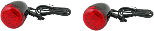 CUSTOM DYNAMICS ProBEAM® Universal Turn Signals - Gloss Black/Red PB-UNV-RTS-RR-B