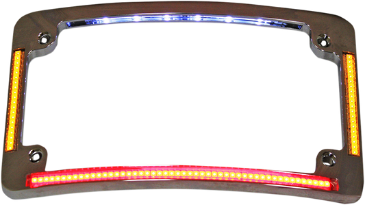 CUSTOM DYNAMICS License Plate Frame - Radius - Chrome TF05-C