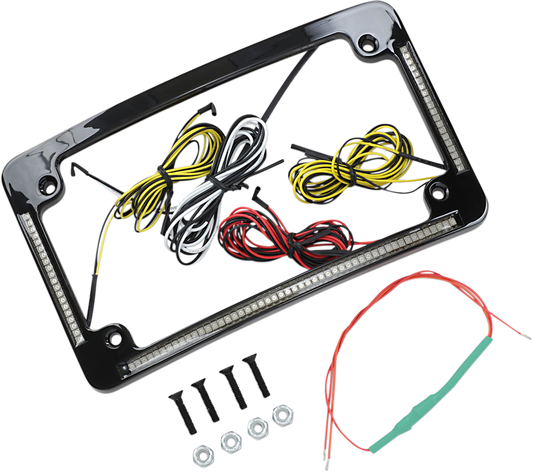 CUSTOM DYNAMICS License Plate Frame - Radius - Black TF05-B