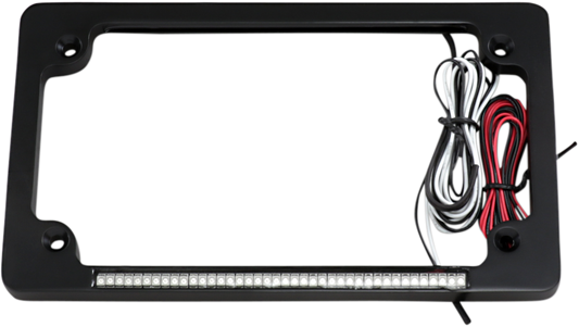 CUSTOM DYNAMICS Dual License Plate Frame - Black TF02-B