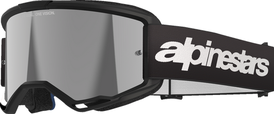 ALPINESTARS GOGGLES Vision 3 Goggle - Wordmark - Black - Silver Mirror Lens 5103225-1456
