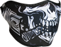 ZAN HEADGEAR Neoprene Half Mask - Skull (Part Number: WNFM712H)