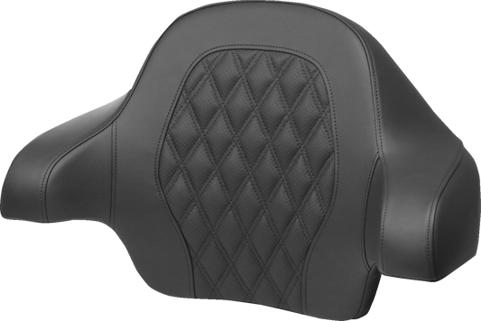 SADDLEMEN Tour-Pak® Backrest Pad - Lattice Stitch - Blue Stitch - FL '14-'24 814-07-18401