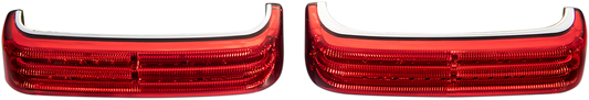 CUSTOM DYNAMICS Saddlebag Lights - SS8 - Chrome/Red PB-SB-SS8-CR
