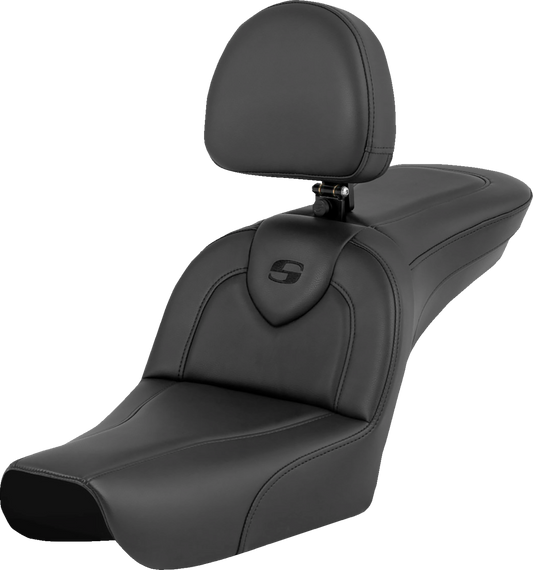SADDLEMEN RoadSofa™ - Black - with Driver Backrest - FXDWG '04-'05 804-05-187BR