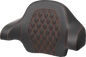 SADDLEMEN Tour-Pak® Backrest Pad - Lattice Stitch - Orange Stitch - FL '14-'24 814-07-18403