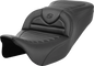 SADDLEMEN Roadsofa™ Seat - without Backrest - Tuck-n-Roll - Carbon Fiber - FL '08-'23 808-07B-20400