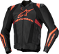 ALPINESTARS Missile v3 Ignition Leather Jacket - Black/Red Fluo/Dark Red - US 50 / EU 60 3100325-1365-60