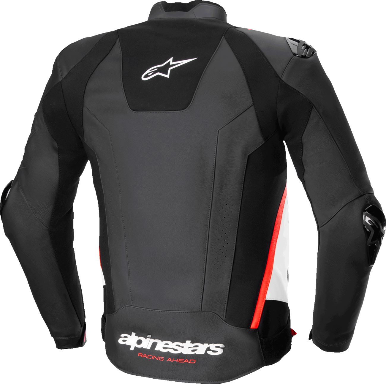 ALPINESTARS Missile v3 Leather Jacket - Black/White/Red Fluo - US 46 / EU 56 3100125-1231-56