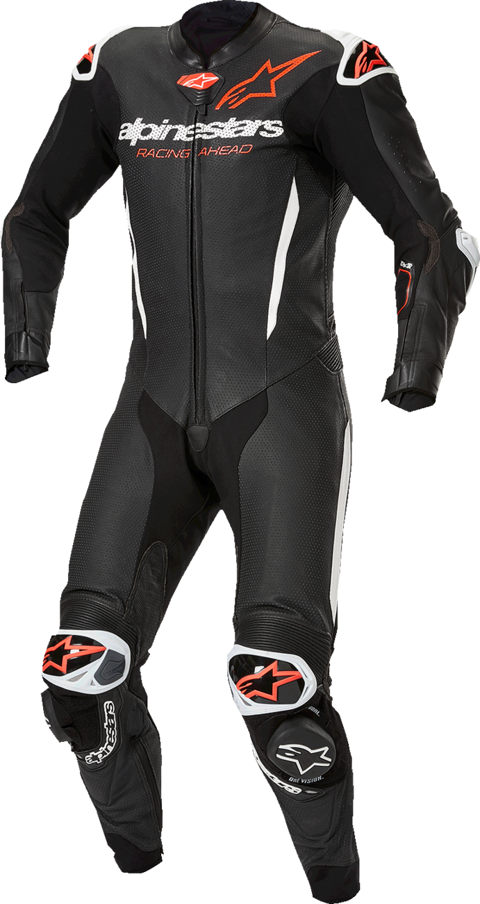 ALPINESTARS GP-R7 1-PC Leather Suit - Black/White/Red Fluo - US 50 / EU 60 3150125-1231-60