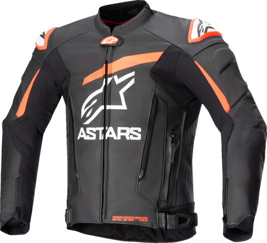 ALPINESTARS GP Plus v4 Leather Jacket - Black/Red Fluo/White - US 40 / EU 50 3100524-1321-50