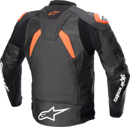 ALPINESTARS GP Plus v4 Leather Jacket - Black/Red Fluo/White - US 44 / EU 54 3100524-1321-54