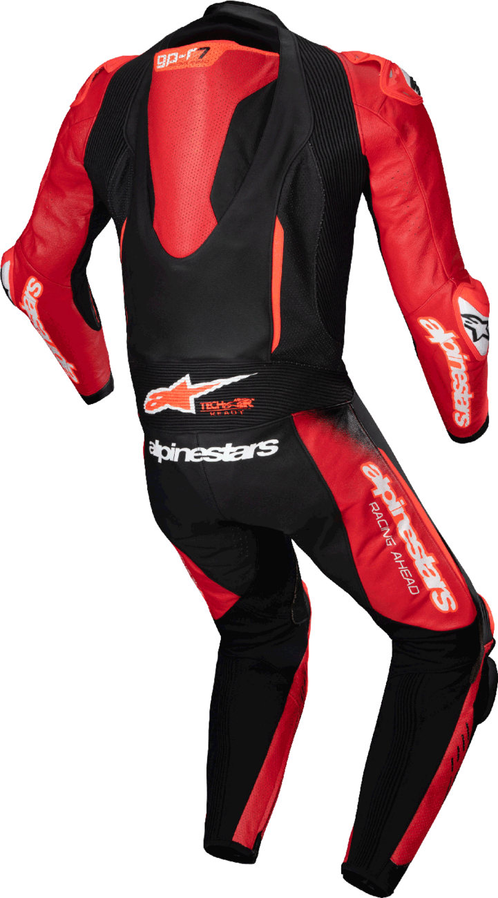 ALPINESTARS GP-R7 1-PC Leather Suit - Black/Mid Red - US 52 / EU 62 3150125-1405-62