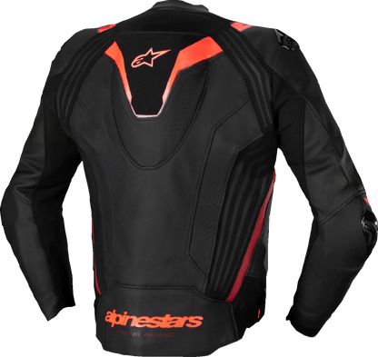ALPINESTARS Missile v3 Ignition Leather Jacket - Black/Red Fluo/Dark Red - US 46 / EU 56 3100325-1365-56