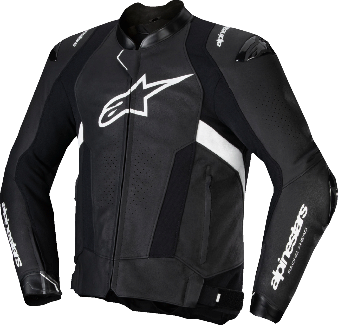 ALPINESTARS Missile v3 Leather Jacket - Black/White - US 42 / EU 52 3100125-12-52