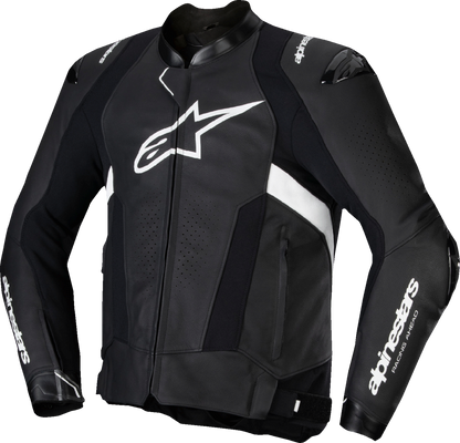 ALPINESTARS Missile v3 Leather Jacket - Black/White - US 42 / EU 52 3100125-12-52