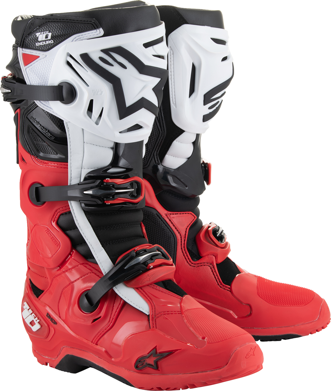 ALPINESTARS Tech 10 Enduro Boots - Bright Red/Black/White - US 8 / EU 42 2010025-3016-8