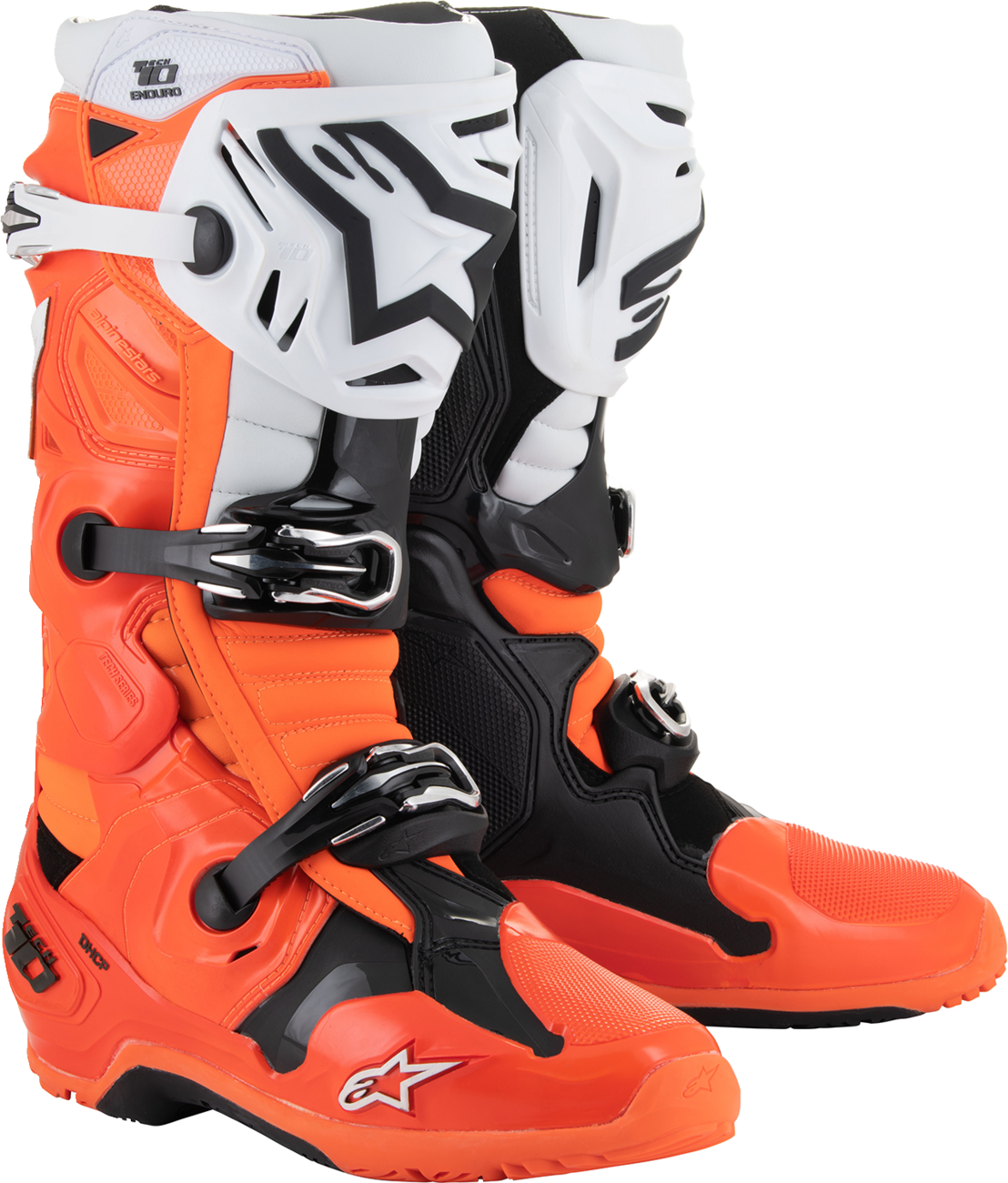 ALPINESTARS Tech 10 Enduro Boots - Fluorescent Orange/Black/White - US 8 / EU 42 2010025-4512-8