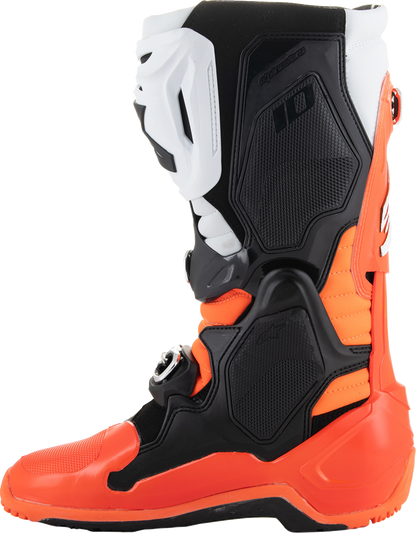 ALPINESTARS Tech 10 Enduro Boots - Fluorescent Orange/Black/White - US 12 / EU 47 2010025-4512-12