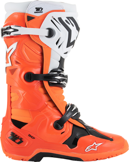 ALPINESTARS Tech 10 Enduro Boots - Fluorescent Orange/Black/White - US 9 / EU 43 2010025-4512-9