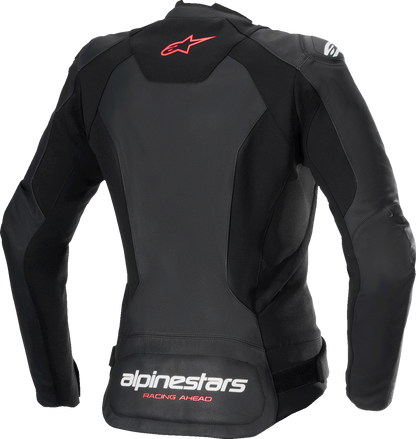 ALPINESTARS Stella Faster v3 Leather Jacket - Black/White Fluo/Coral - US 12 / EU 48 3113625-1781-48