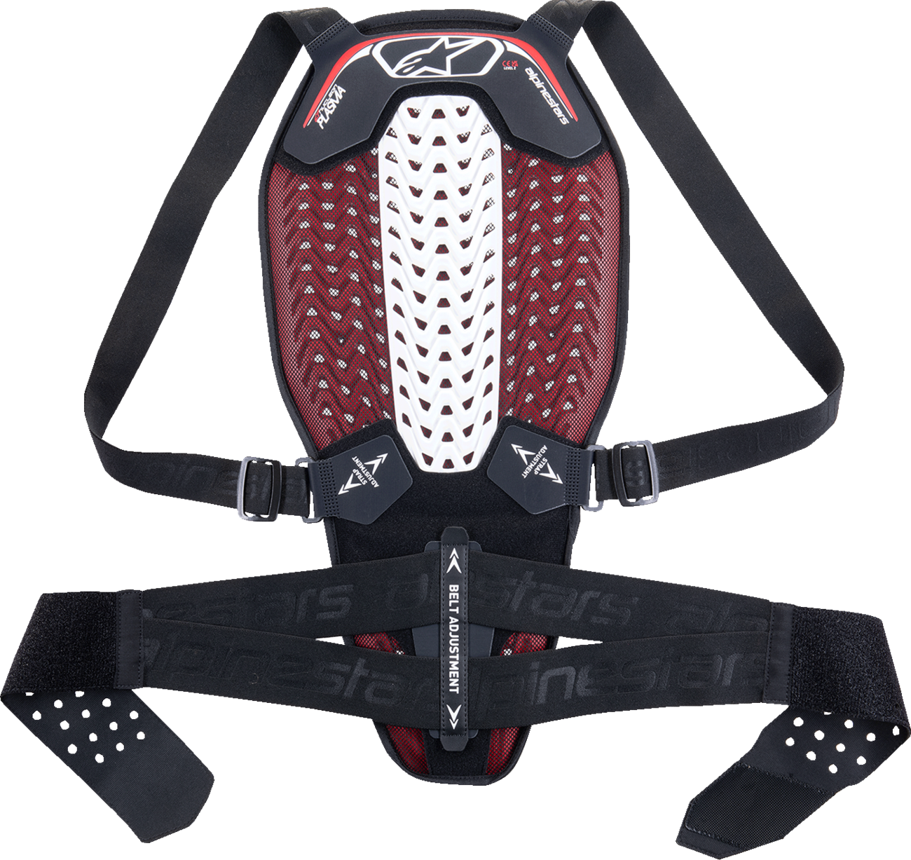 ALPINESTARS Nucleon Plasma Back Protector - Black/White/Red - Large 6504325-123-L